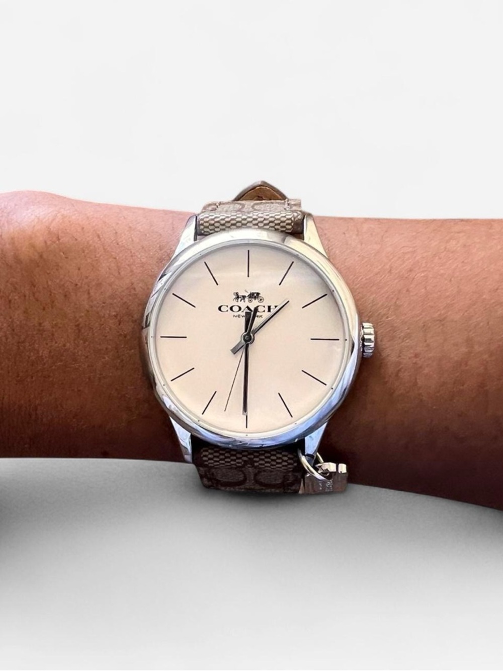 Brown Calfskin Coach Watch - Picture 4 of 4
